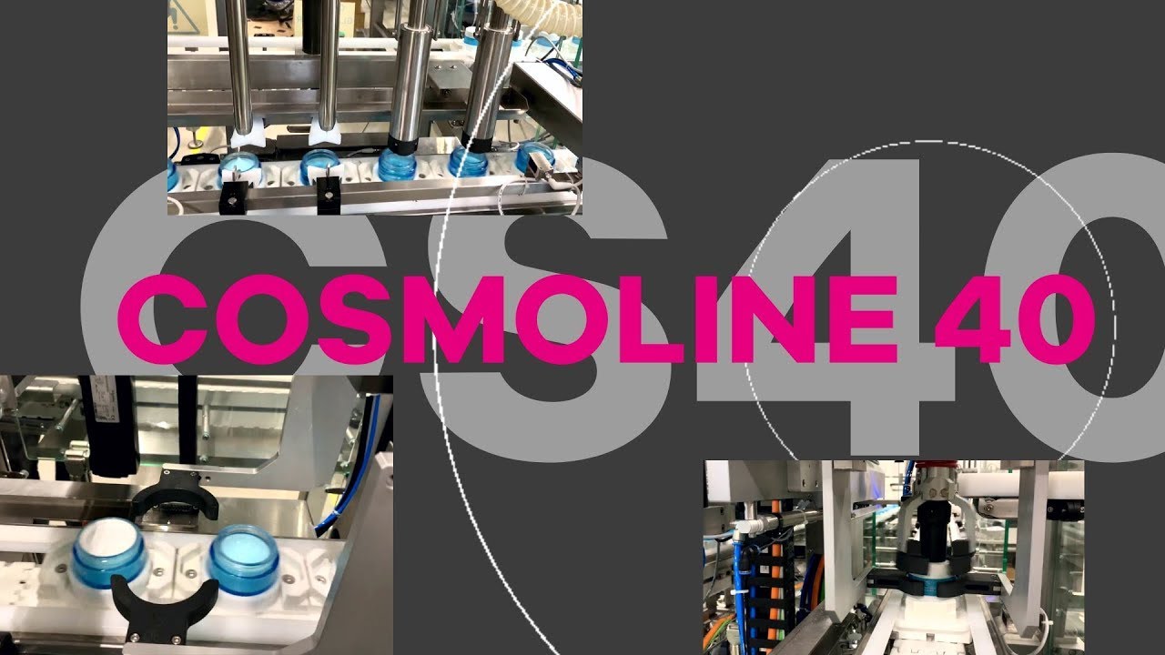 Simple filling line for jars and bottles (Cosmoline 40)