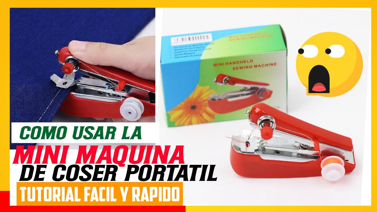 Mini máquina de coser portátil 🧵🪡 como asegurar el nudo de la mini máquina de coser manual 🧵🪡
