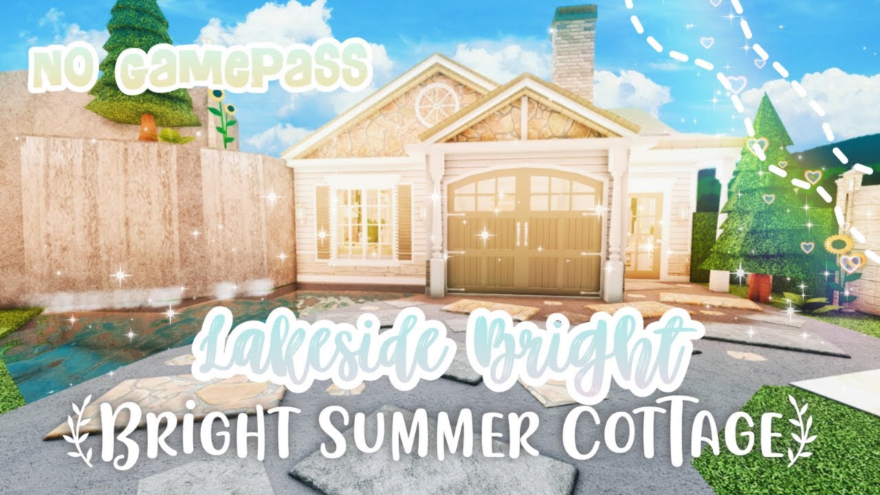 No Gamepass Lakeside Bright Summer Family Cottage Speedbuild and Tour - iTapixca Builds