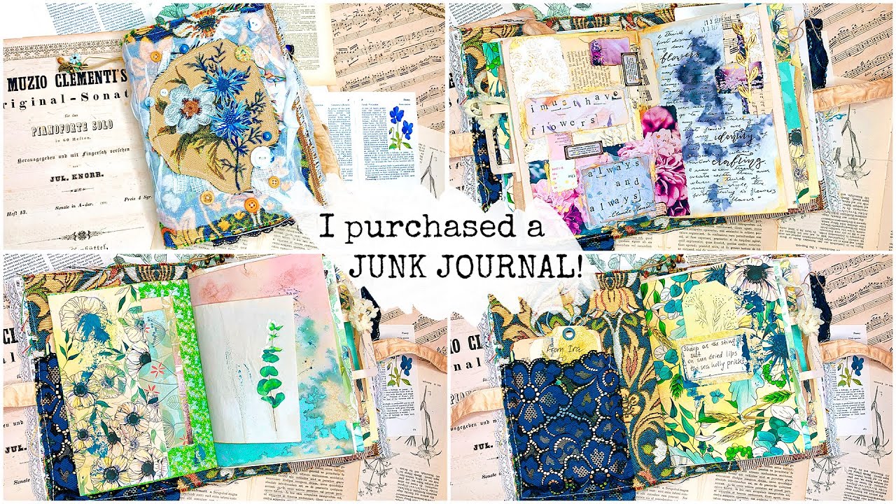 I PURCHASED A STUNNING JUNK JOURNAL! Let's Flip Through It and Journal Together :)