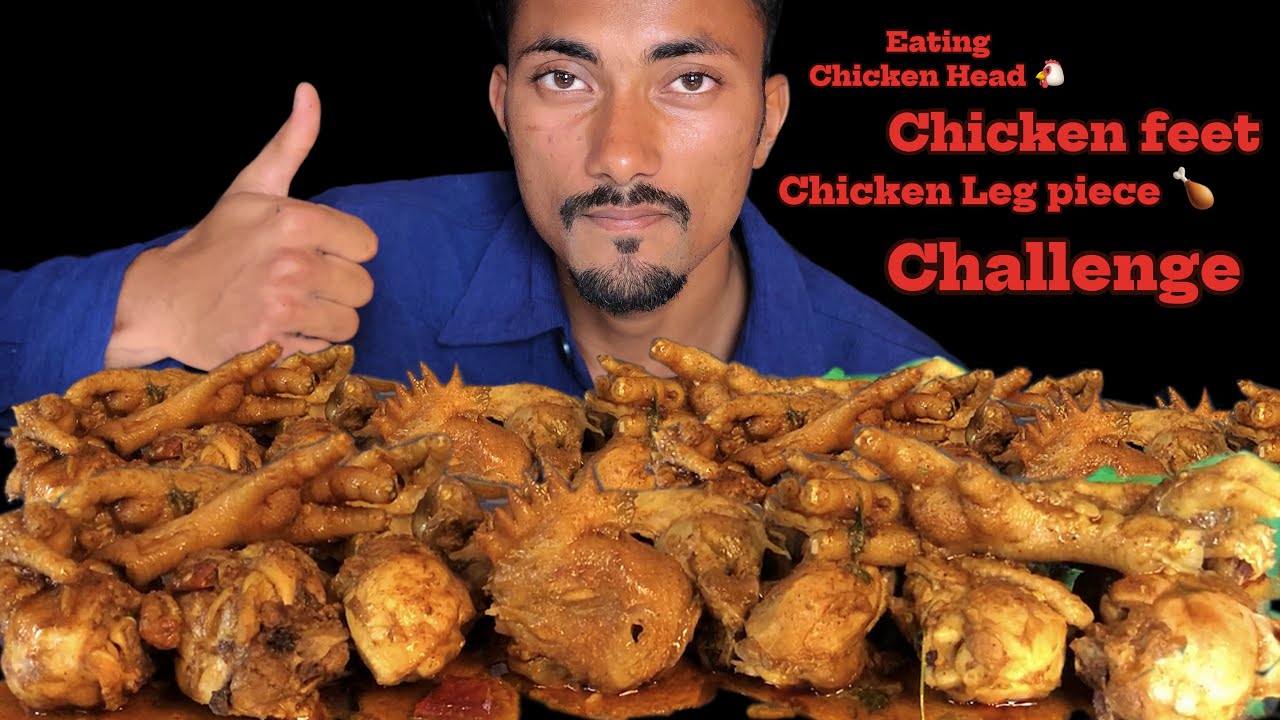 SPICY CHICKEN FEET CURRY,CHICKEN GIZZARD,CHICKEN HEAD,CHICKEN LEG PIECE,CHICKEN LIVER CURRY,MUKBANG