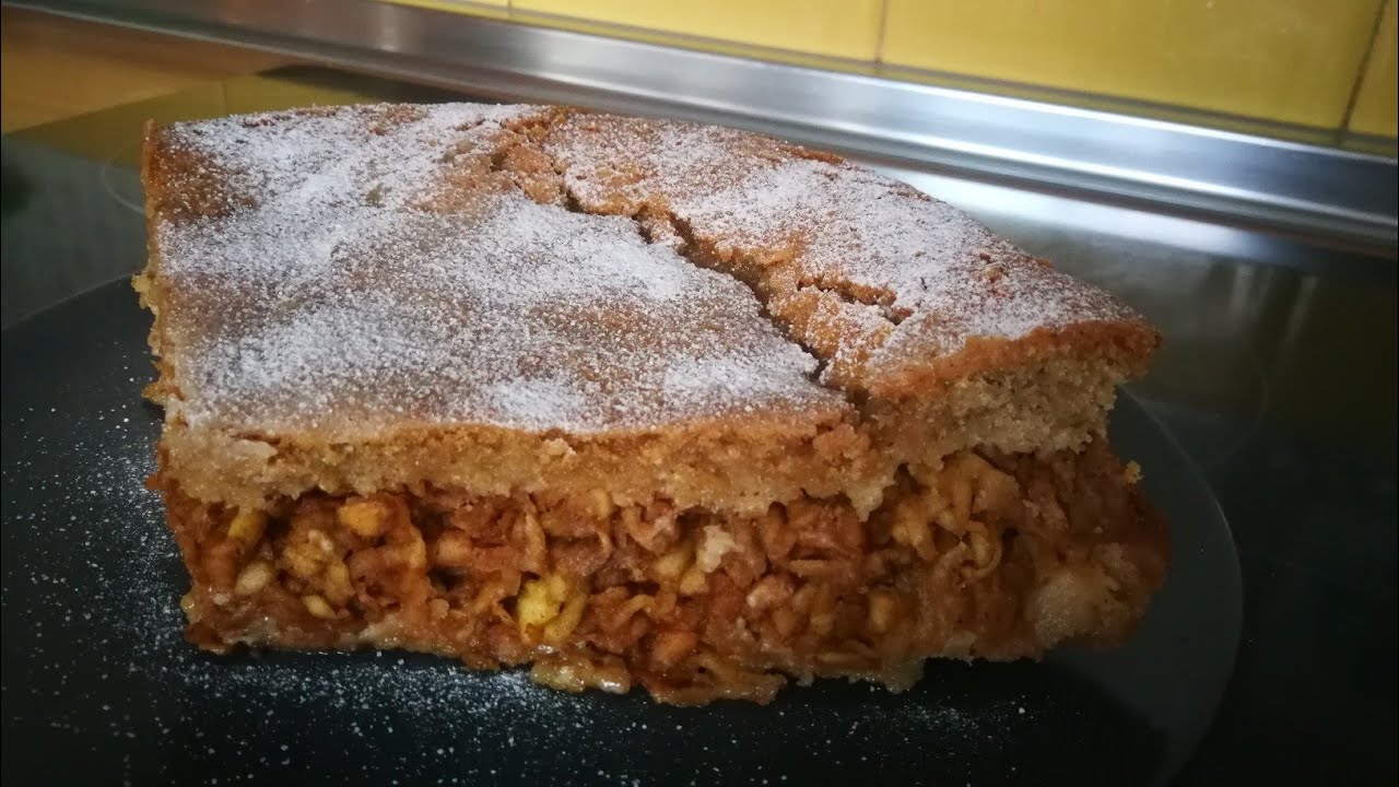 tarta de manzana y avellanas