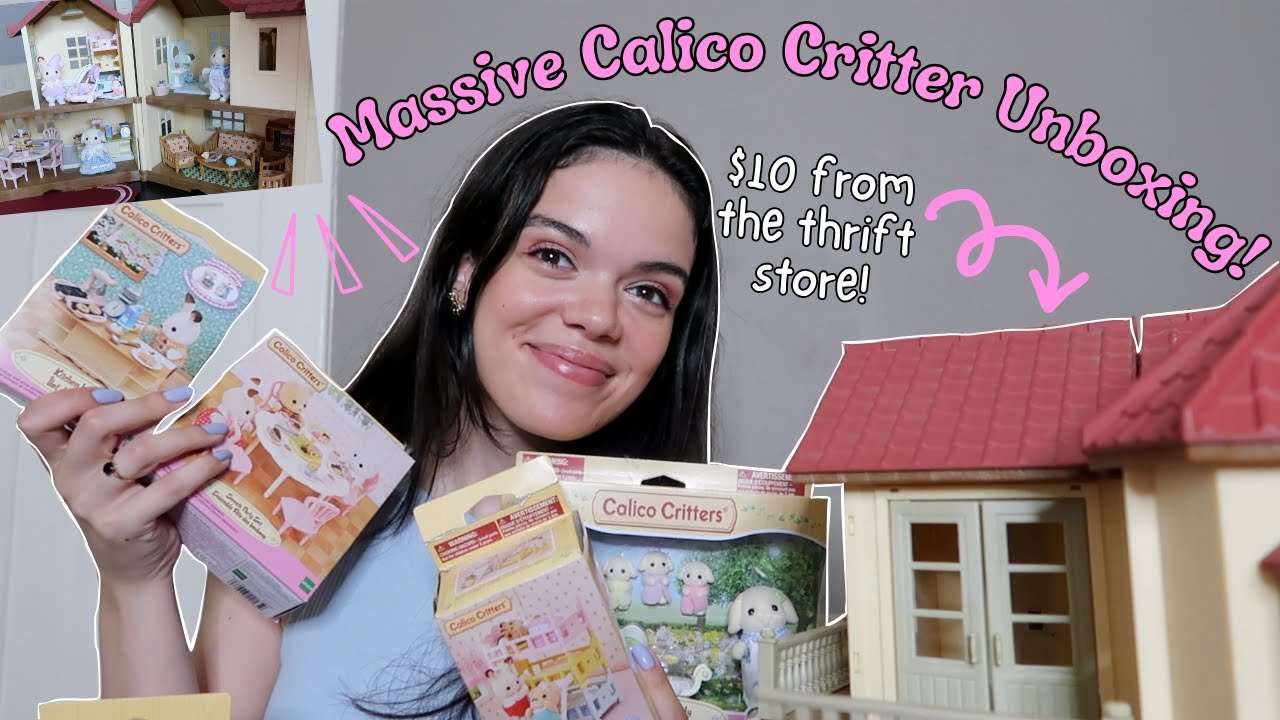 Set Up a Thrifted Calico Critter Dollhouse with Me! Huge Playset Unboxing!| Isis Lisette