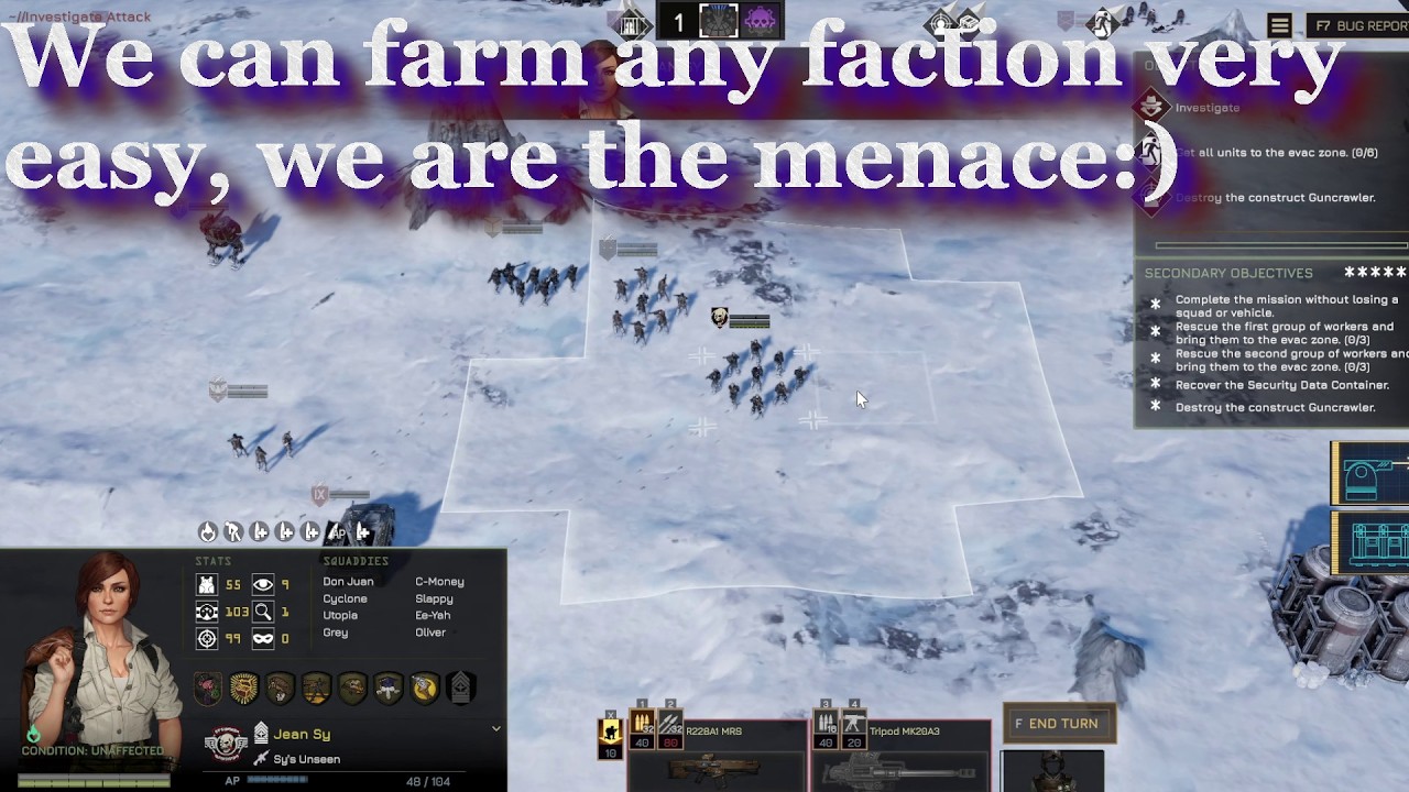 MENACE - Endgame builds for my 6 squads - Guide for Darby - Kody - Pike - Bog - Jean - Achilleas
