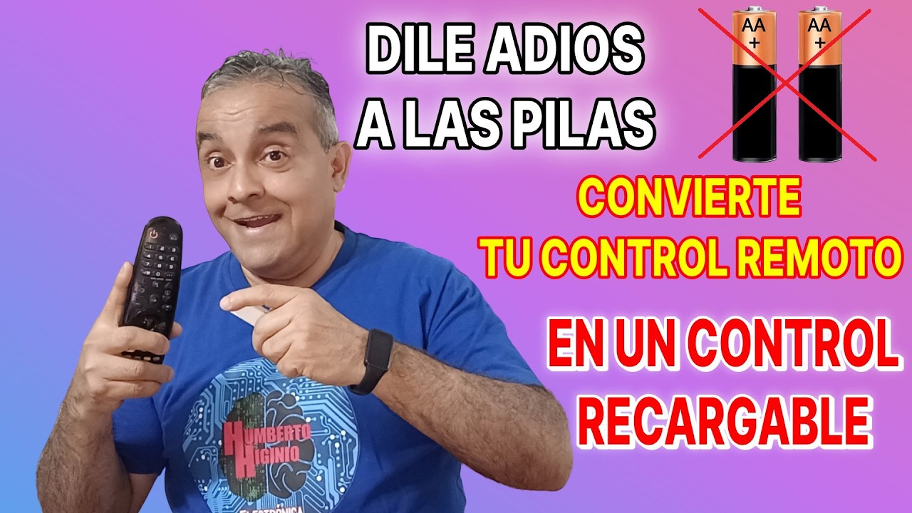 ✅DILE ADIOS A LAS PILAS AA y AAA - CONVIERTE CUALQUIER CONTROL REMOTO EN UN CONTROL RECARGABLE!