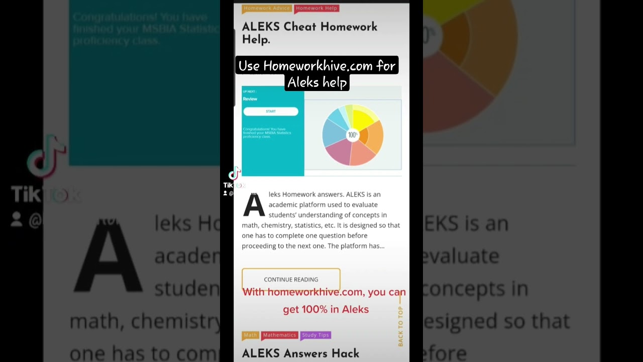 Get help for aleks answers from homeworkhive site.