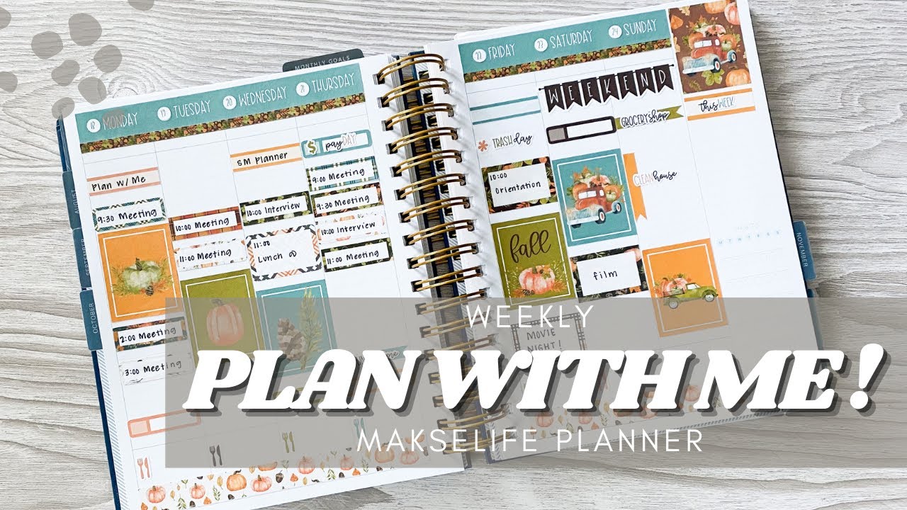 PLAN WITH ME! OCTOBER 18-24 | MAKSELIFE PLANNER