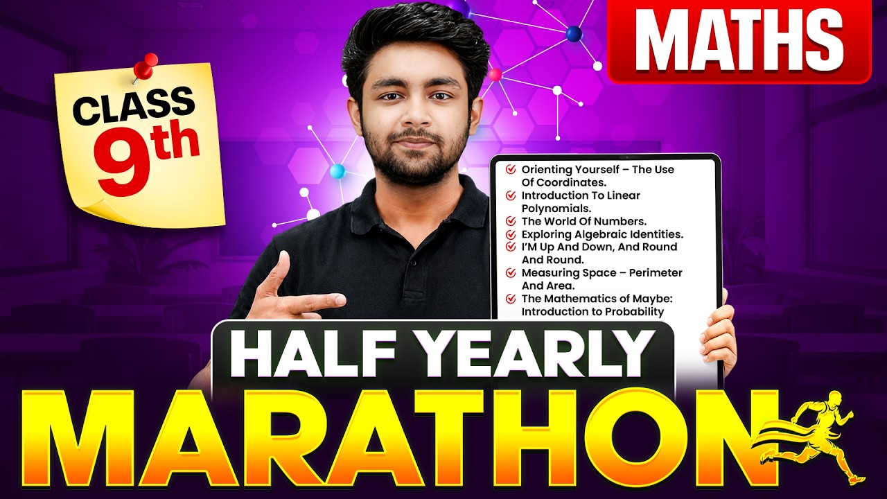 Class 9th Maths Half Yearly Marathon 2026🔥 || Complete Syllabus || Half Yearly Exams