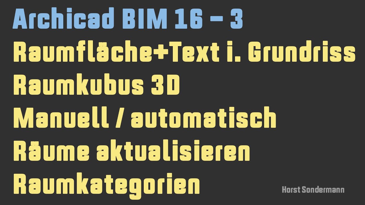 Archicad BIM 16-3 Raumwerkzeug Grundriss+3D