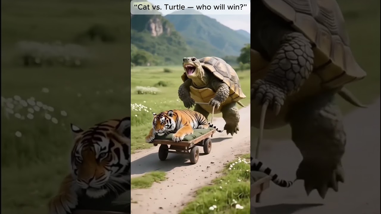Cat vs Turtle who will win”
