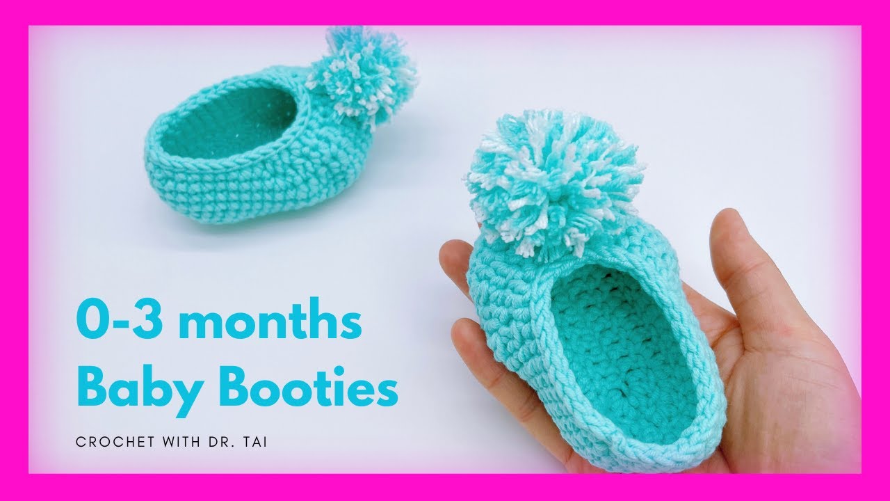 【EP96】 TRY IT!!! How to Crochet Baby Booties 0-3 Months | DIY