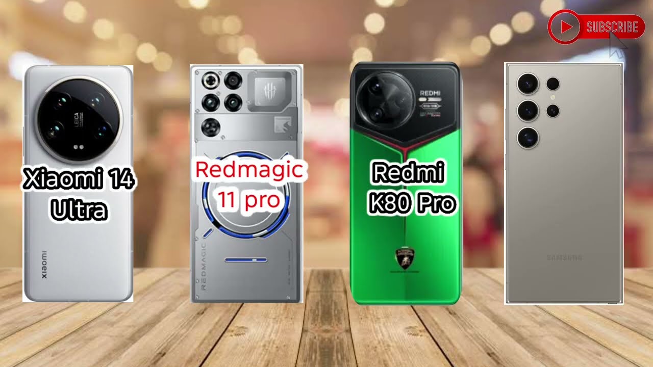 Xiaomi 14 Ultra vs RedMagic 11 Pro vs Redmi K80 Pro vs Samsung S25 Ultra Camera Gaming Battery Test