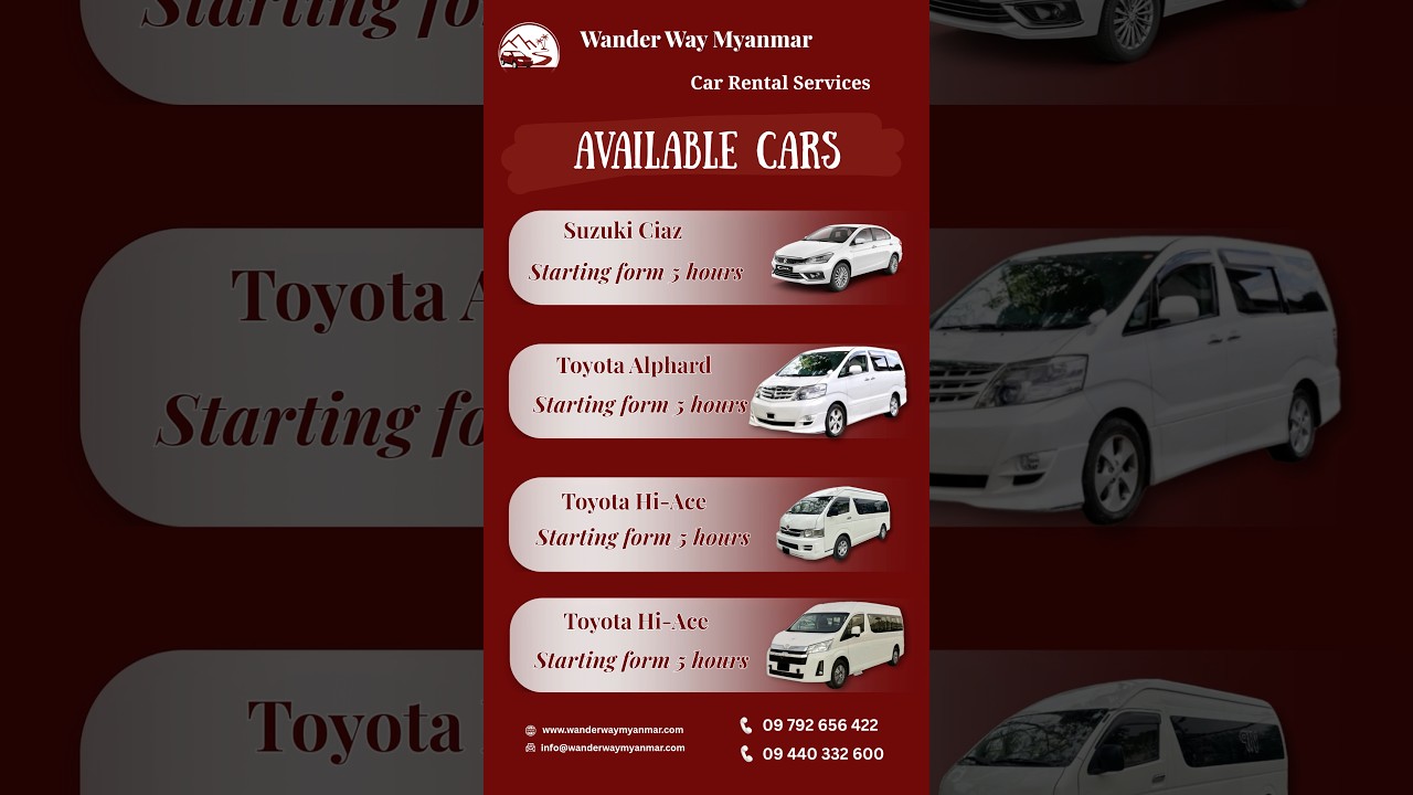 Car Rental Service Myanmar. 
