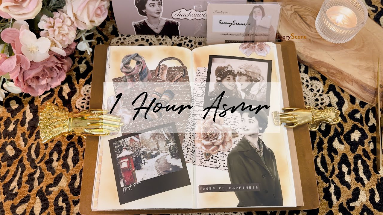 ASMR for sleep 내가 꿀잠 재워줄게 😴 | 1 Hour Art Journaling | Relaxing Sounds | #scrapbooking 