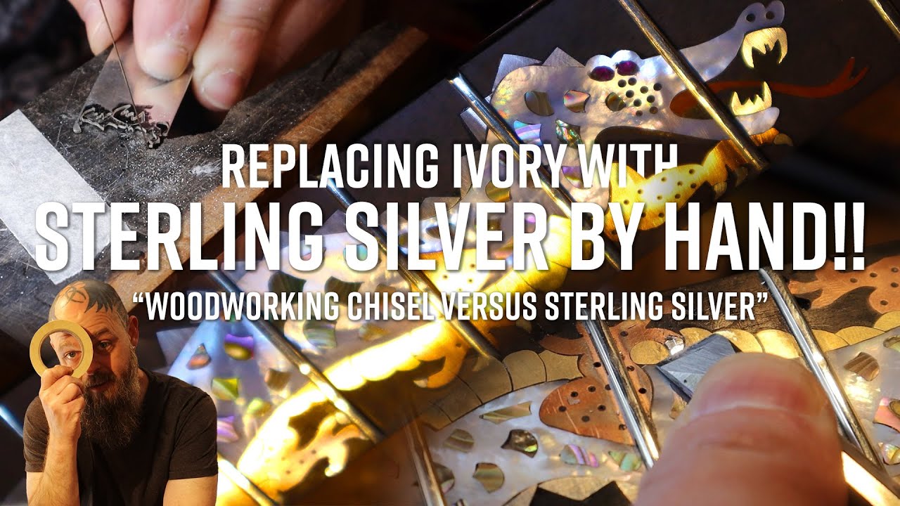 Ivory Out.. Silver In. Fixing a VERY Expensive Guitar Inlay.