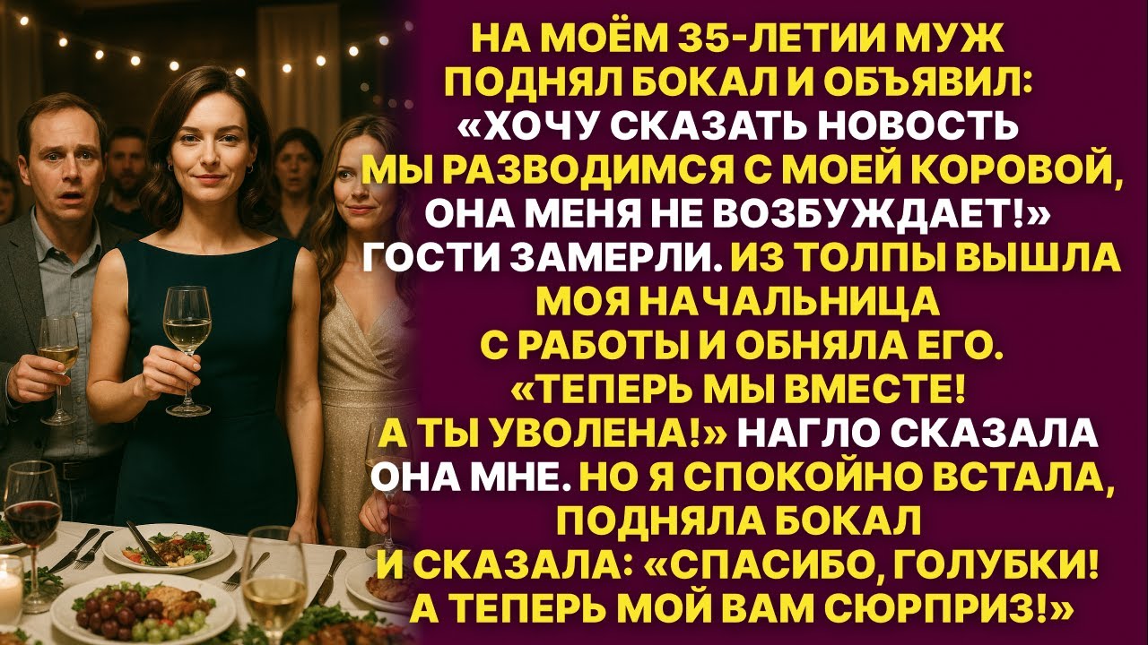 Мой муж при всех обьявил, что уходит от меня к моей начальнице