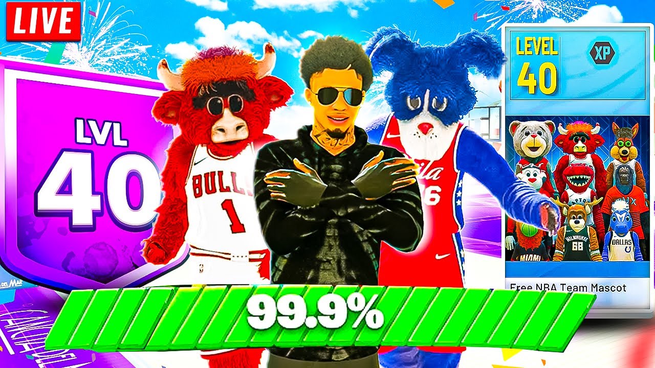 🚨HITTING LEVEL 40 (FULL STREAM) - UNLOCKING NBA MASCOTS NBA 2K22! BEST BUILD & JUMPSHOT NBA 2K22