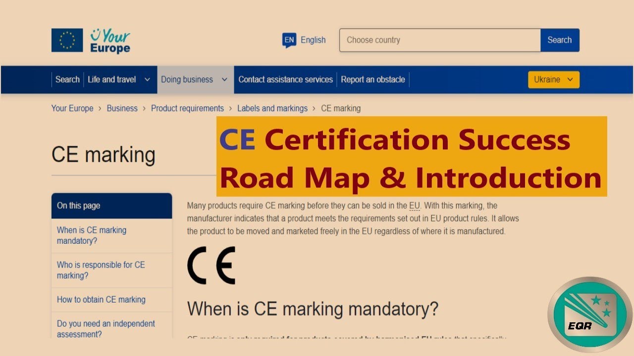 CE Marking Explained: Introduction, Background & Regulatory Framework I @EQR-Quality