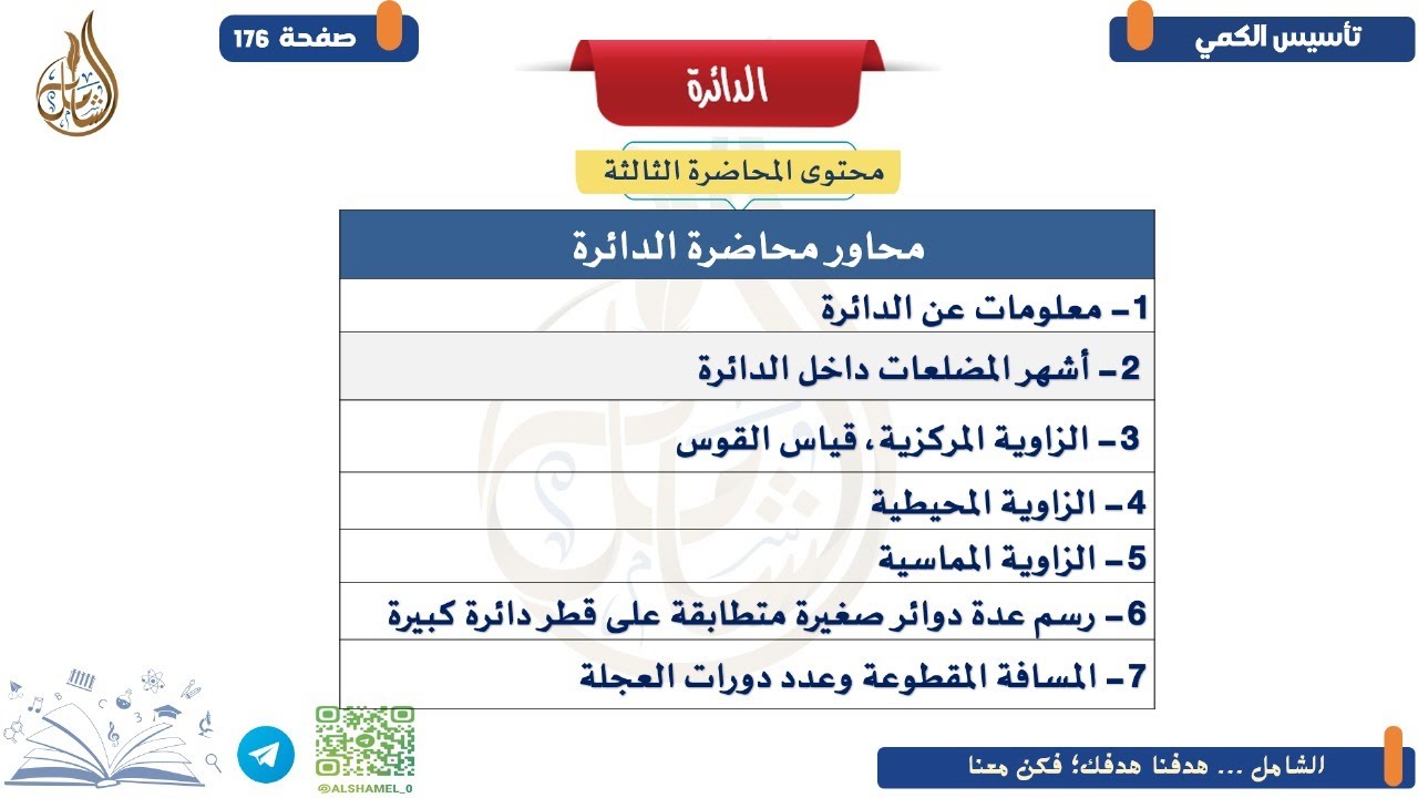 26 - الهندسة | الدائرة |