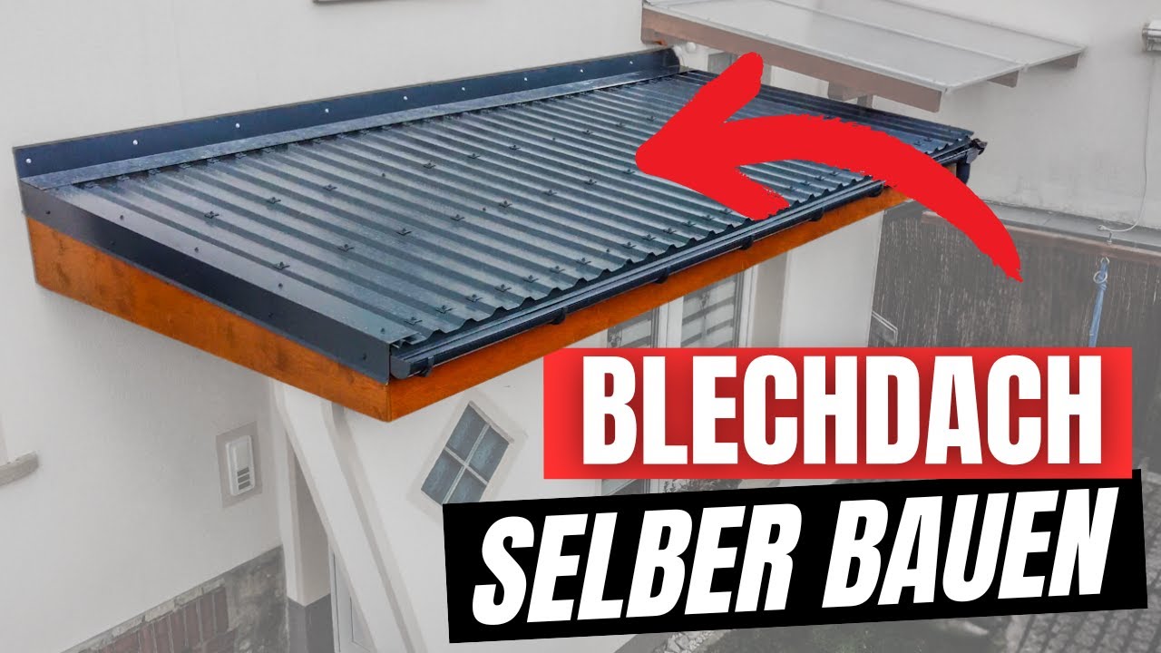 Blechdach mit Wandanschluss auf Vollschalung ⎜Anleitung 🤩