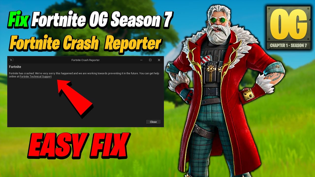 Как исправить сбои в Fortnite OG Chapter 1 Season 7 | Исправление ошибки Athena Crash Reporter в ...