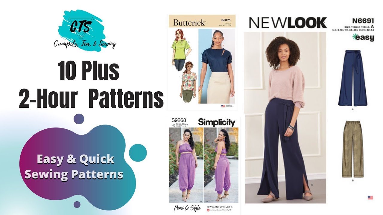 2 Hour Sewing Patterns | 10 Plus Quick and Easy Patterns