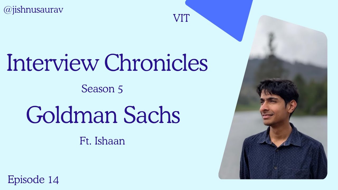 Опыт собеседования в Goldman Sachs | Хроники собеседований | CSE | VIT 2026 | #placement