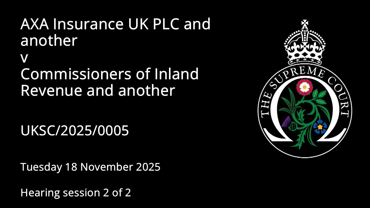 AXA Insurance UK PLC and another v Commissioners of Inland Revenue and another