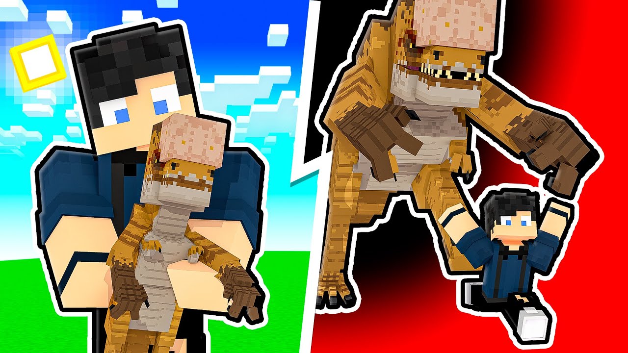 ADOTEI um DISTORTUS-REX no Minecraft