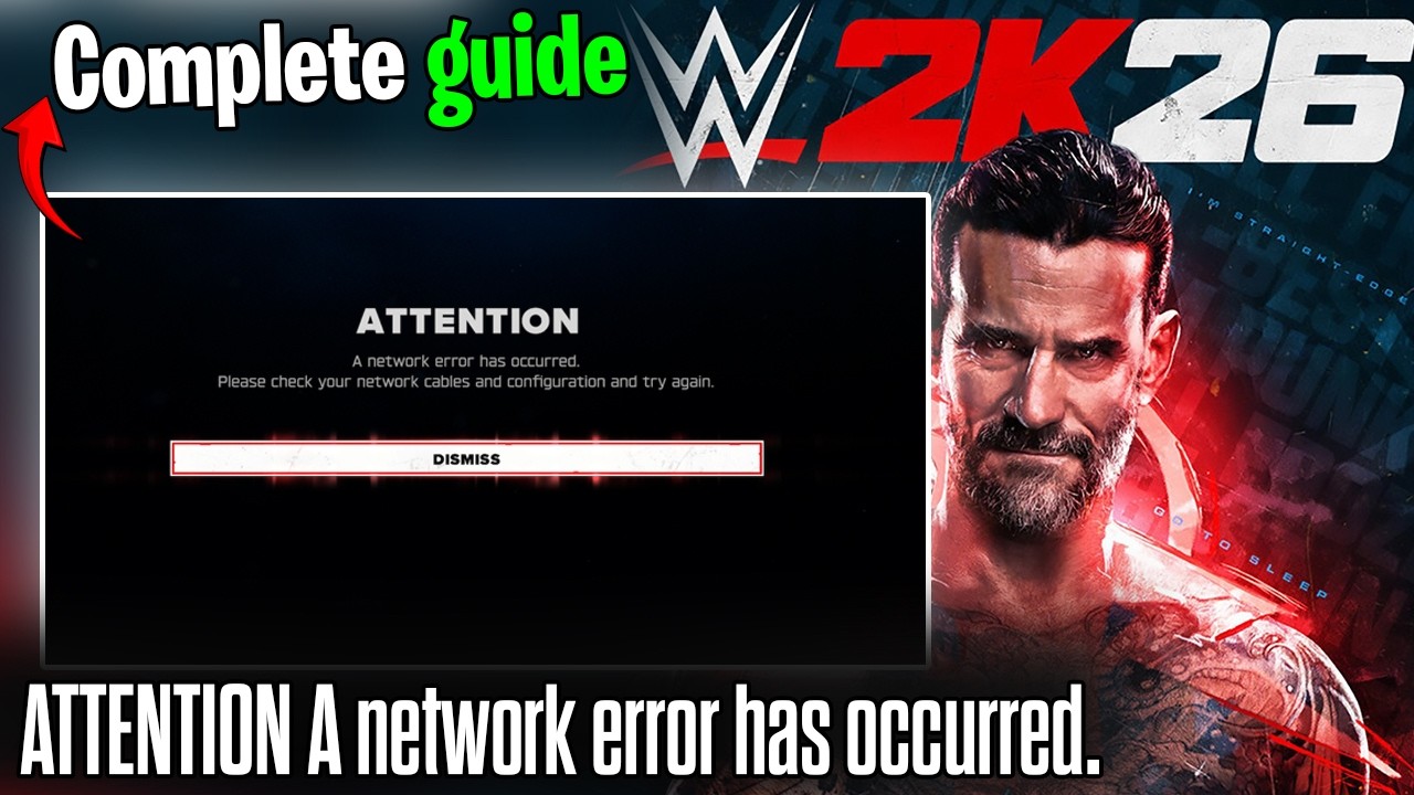 Fix WWE 2K26 ATTENTION A Network Error | Game Not Connecting, Multiplayer & Online Issues PC