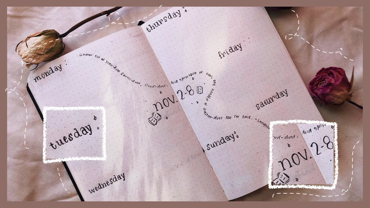 minimal book-themed bullet journal spread! 🧸🍂 || plan with me