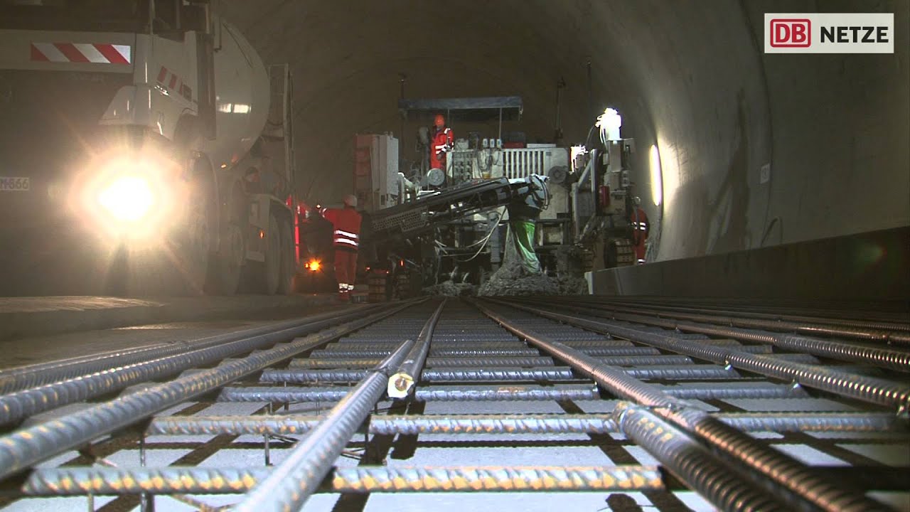 VDE 8: Herstellung Feste Fahrbahn Tunnel Eierberge
