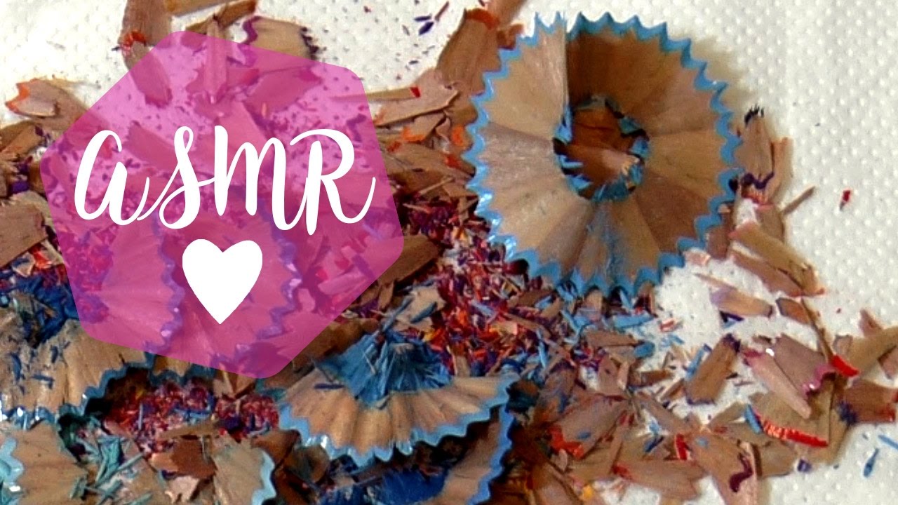 ASMR sharpening coloured PENCILS ✏️ * WOOD SOUNDS, crinkly sounds, hand movements (NO VOICE)