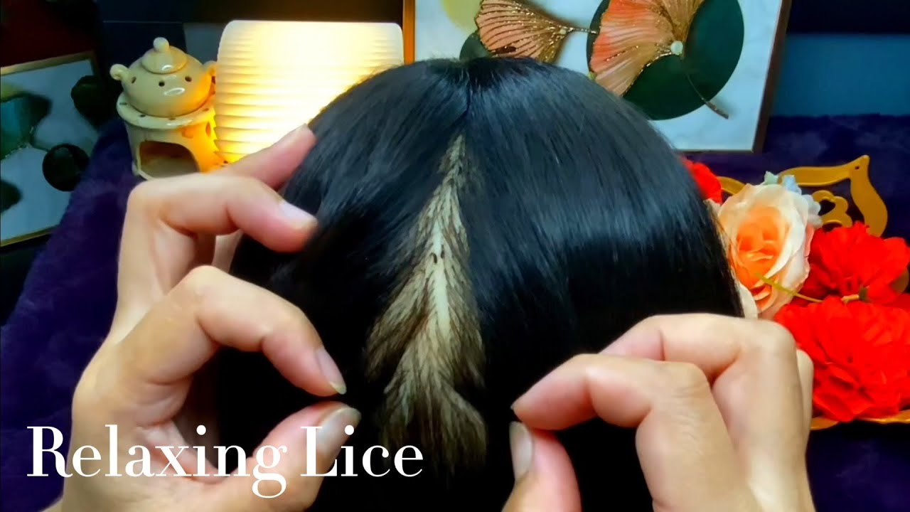 ASMR Relaxing, Lice Removal & Scalp Check Head Massage | No Talking 😴🥱💤