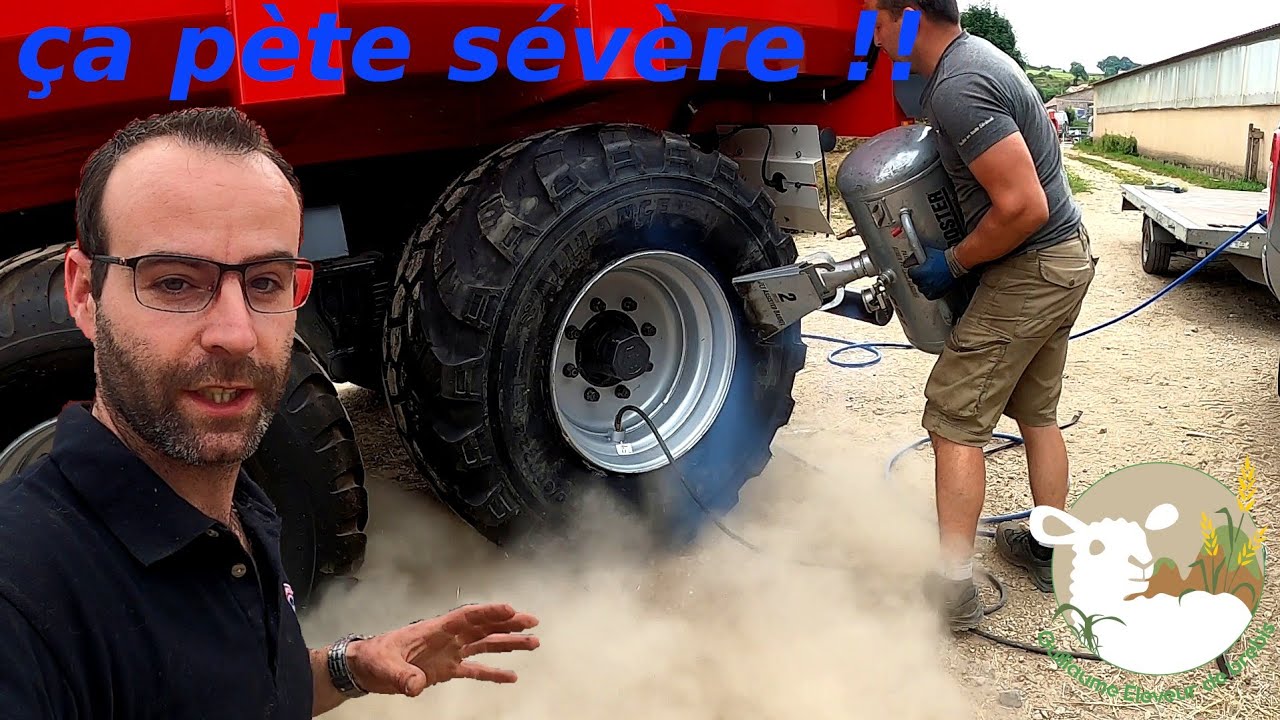 Changement des pneus sur la remorque, je met du très très lourd!!! N°131