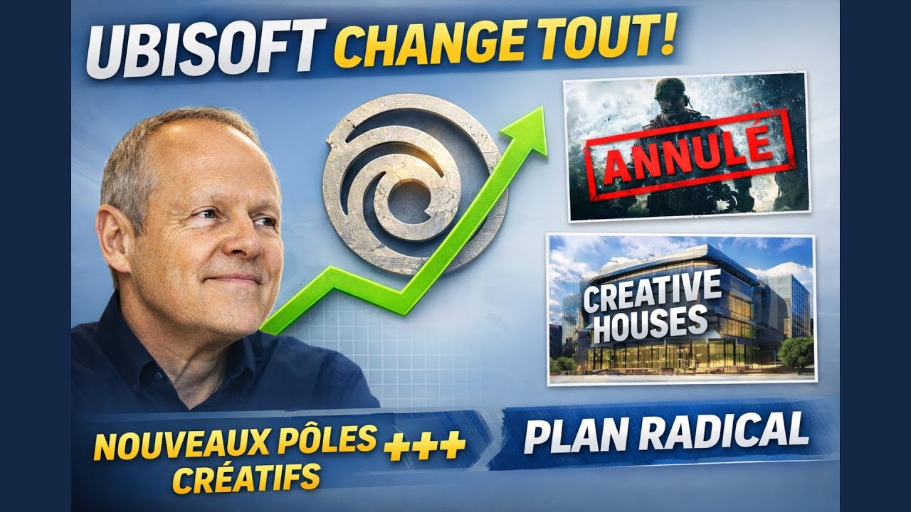Ubisoft en crise ? La transformation choc qui va TOUT changer (Creative Houses, annulations, pertes)