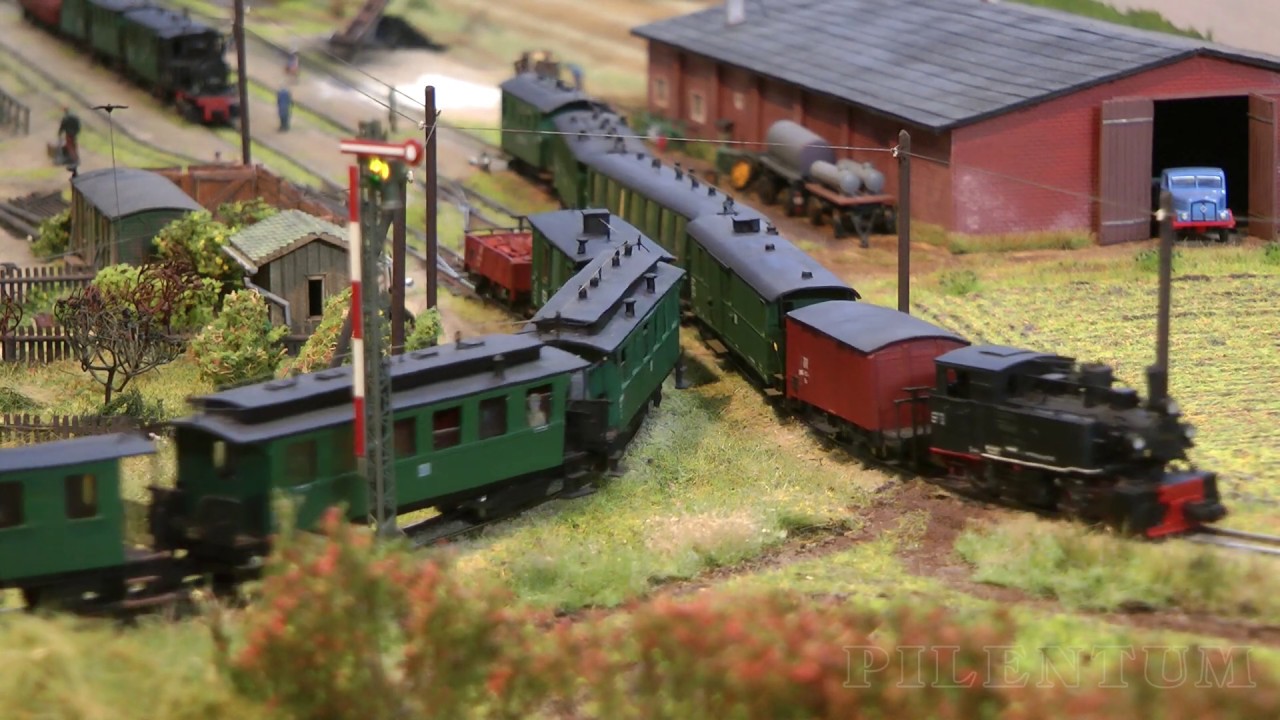 Something very rare: Model railway in TT scale with hand-built steam locomotives of Pomerania