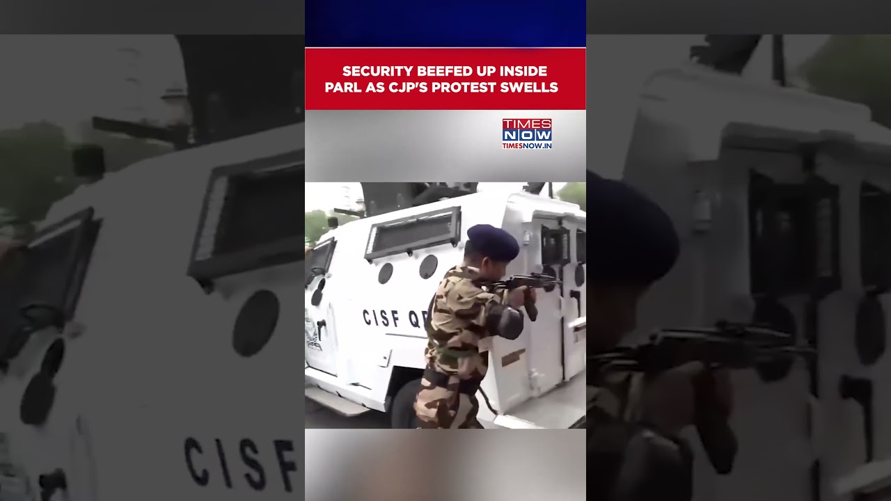CJP March: Security Beefed Up Inside Parliament Premises As CJP's Protest Swells #shorts
