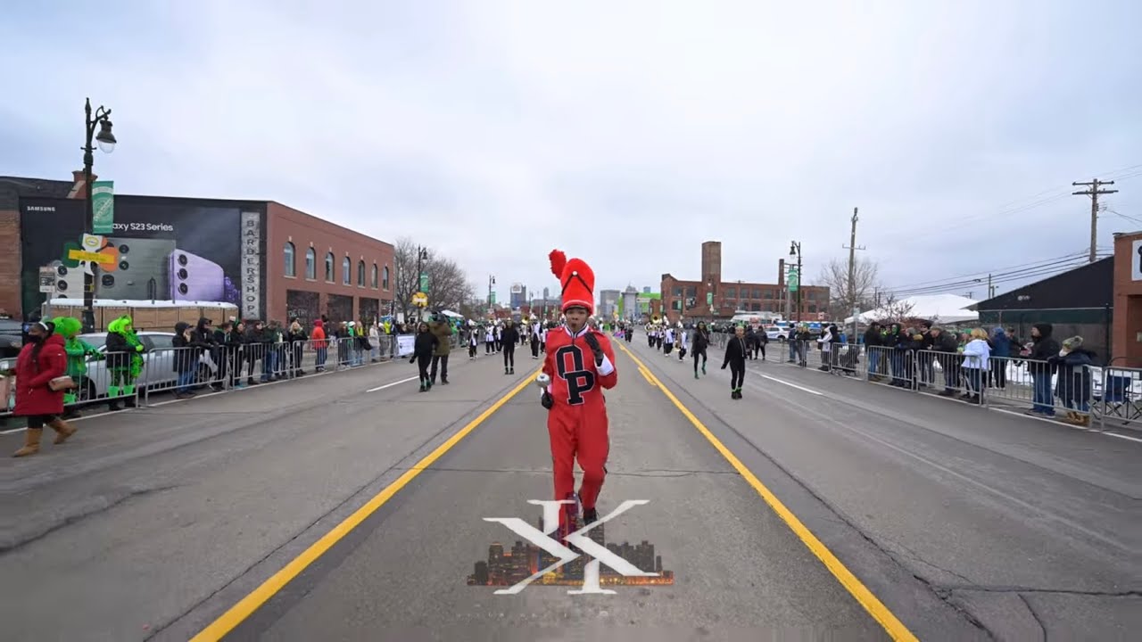 Oak Park High School “Marching Legion” @ the 2023 Detroit St. Patricks Day Parade