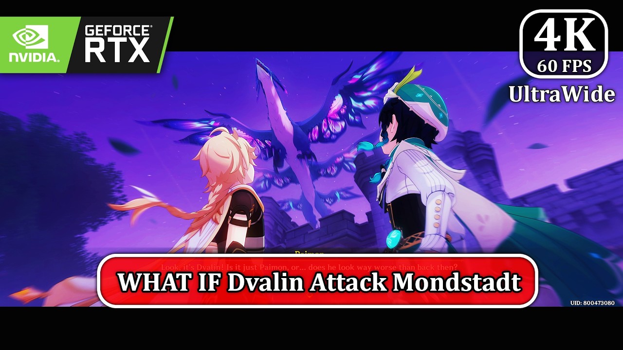 WHAT IF Dvalin Attack Mondstadt | Alternate Story | Genshin Impact 6.4 Luna V | 4K 60 FPS Ultrawide