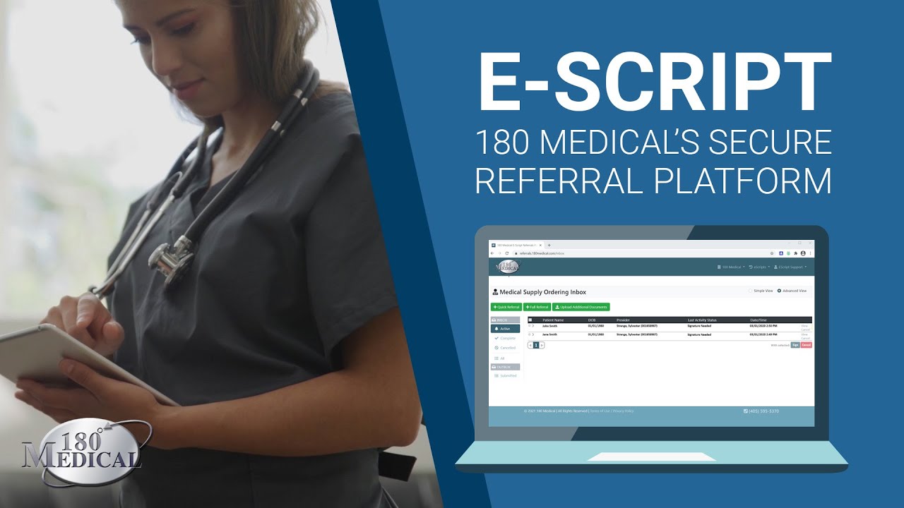 Save Time with E-Script: 180 Medical's Secure Prescription Platform