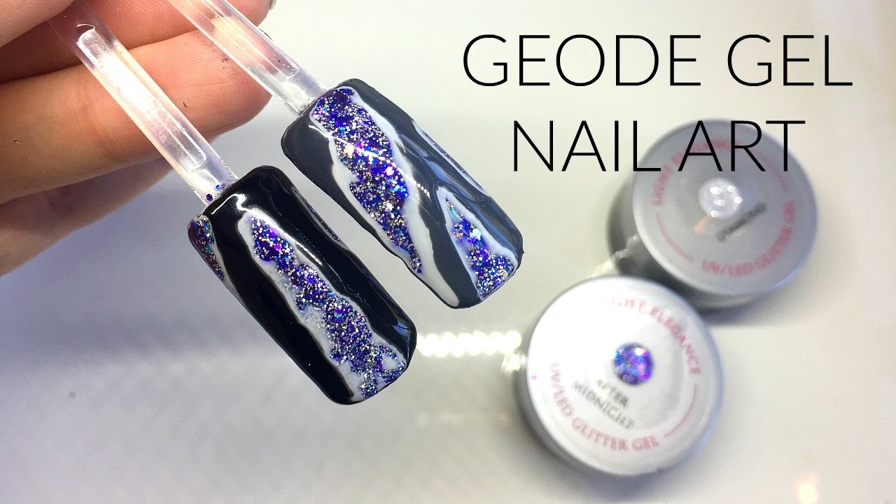 How To Geode Gel Nail Art Tutorial | Filing Technique