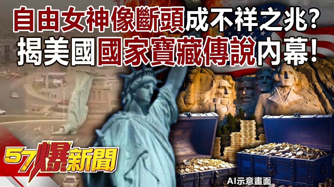 自由女神像「斷頭」成不祥之兆？揭美國國家寶藏傳說內幕！-馬西屏 徐俊相《57爆新聞》20251217-3【ENG SUB】