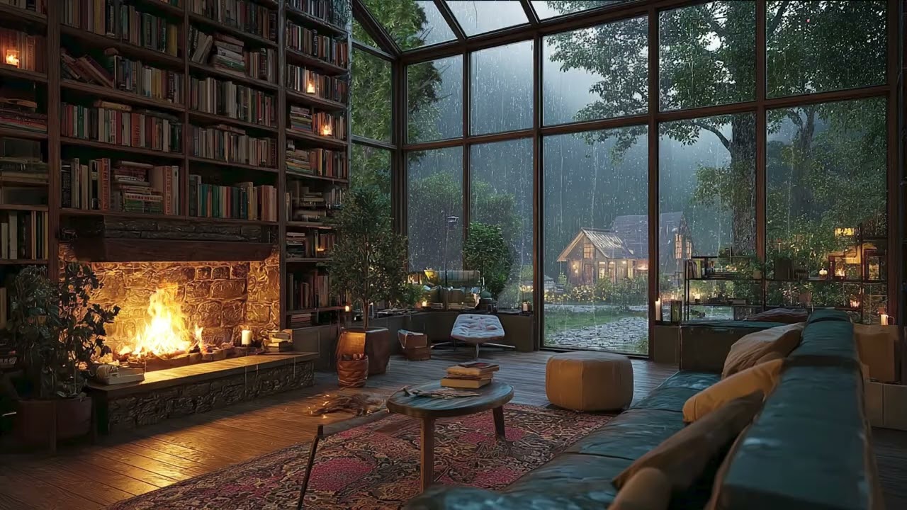 Cozy Jazz Piano by the Rainy City Window 🌃 Soft Jazz Music for Study, Work & Creative Flow