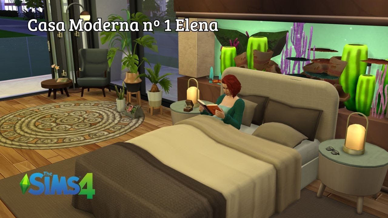 CASA MODERNA Nª 1  ELENA/ No cc/ Sims 4/ Tour ASMR