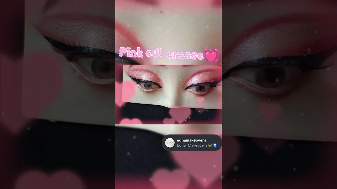 Pink soft glam eye makeup tutorial💓 