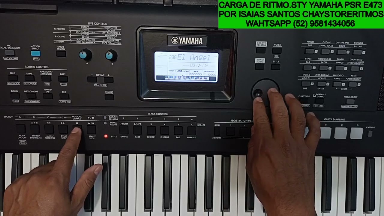 TUTORIAL COMO CARGAR RITMOS.STY EN YAMAHA E473 EW425