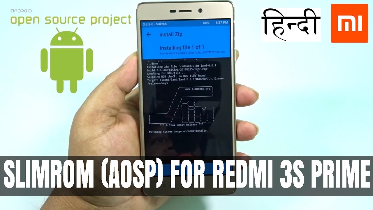 Hindi | SlimROM AOSP Based Rom For Redmi 3S Prime by Xiaomihubs Review