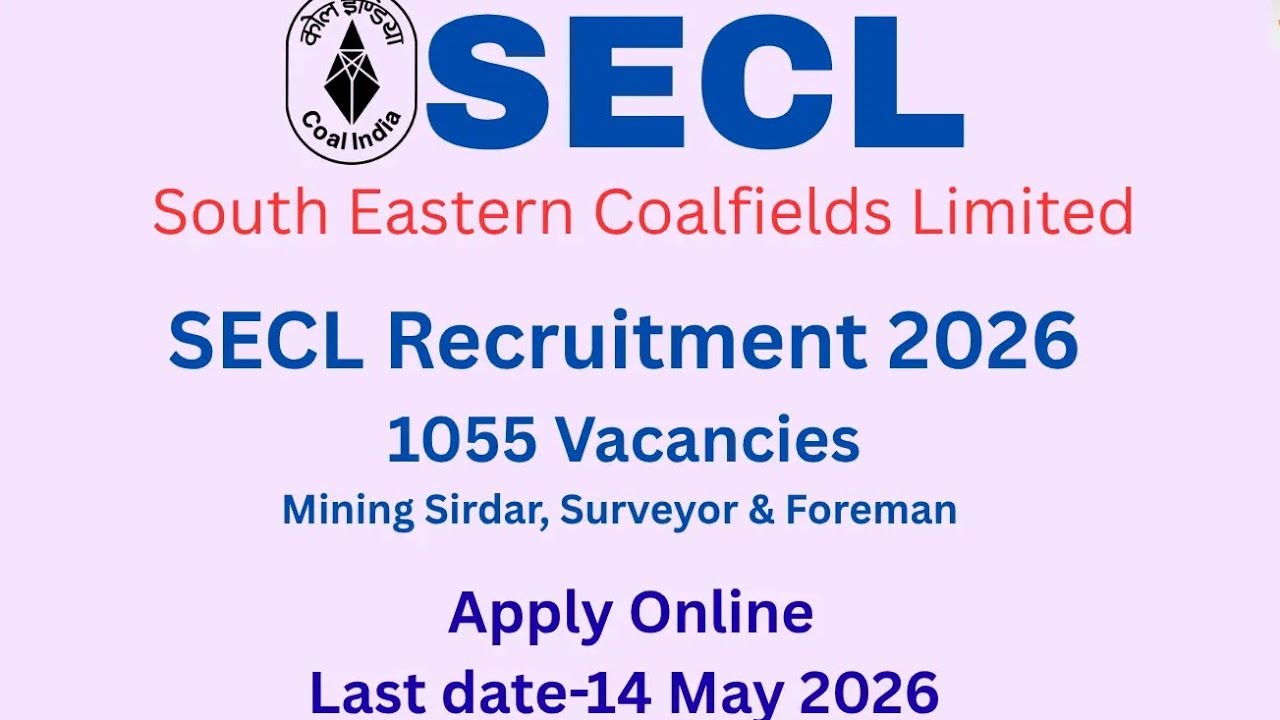 How to apply the online application form of SouthEastern Coalfields LTD recruitment 2026 in tamil 