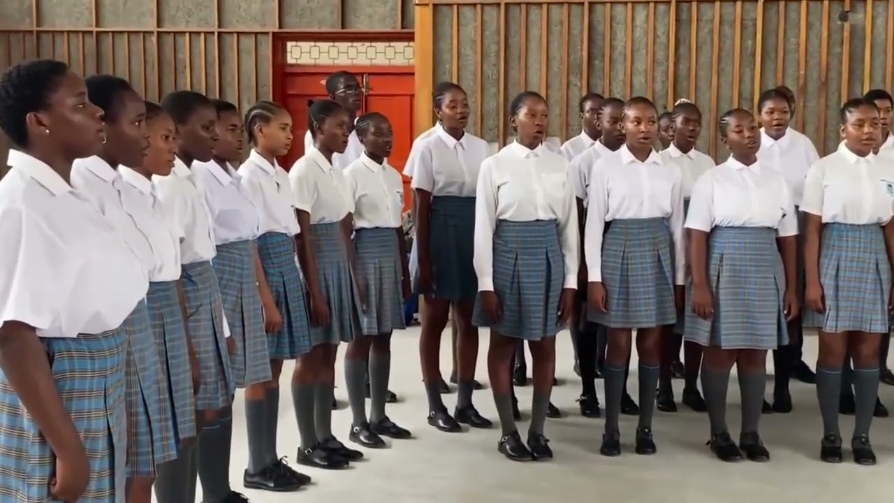 The Mweshipandeka High School Choir honored Dr